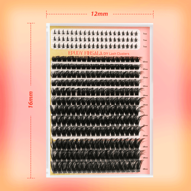 276pcs Fluffy/Volume Lash Clusters with 7-18mm Mixed Lengths