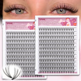 100pcs Wispy Lash Clusters with 10-12mm Mixed Lengths