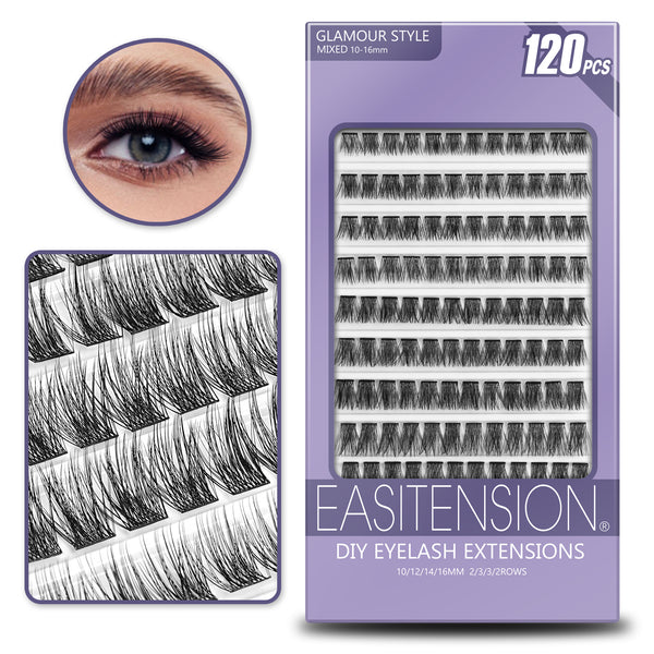 120pcs Fluffy/wispy Lash Clusters with 10-16mm Mixed Lengths